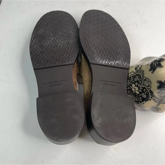 STUART WEITZMAN Women’s Palmer Brown Suede Penny Loafer Size US 7.5B EU38 Preppy - Picture 7 of 8